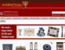 Tablet Screenshot of aisenthaljudaica.com